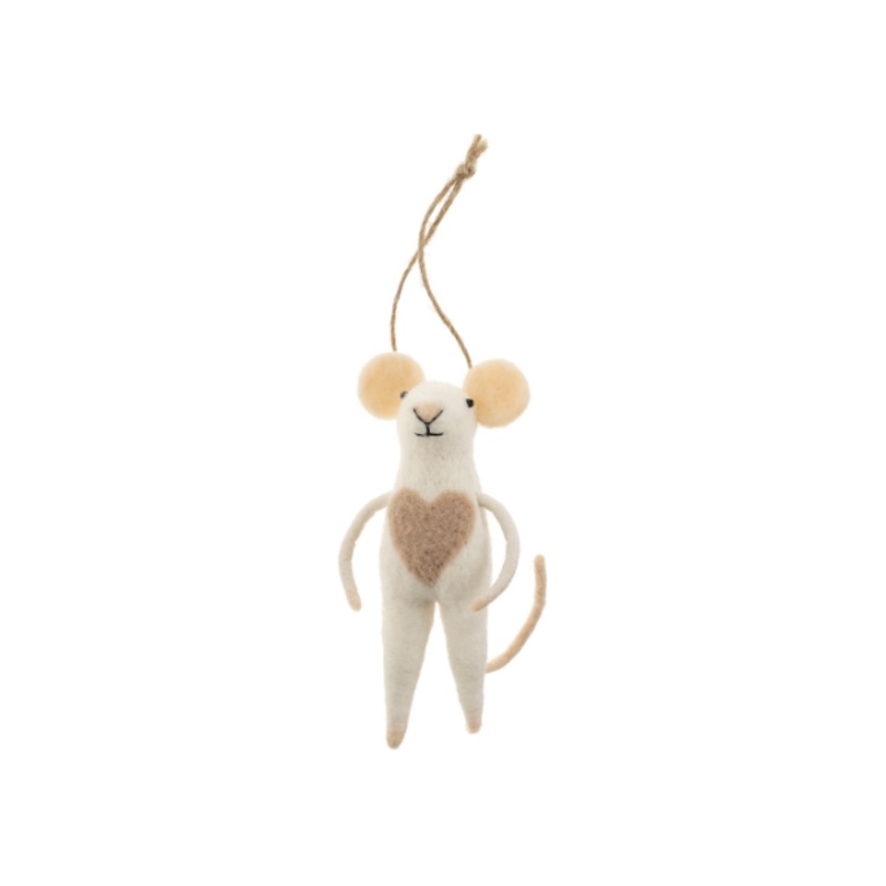 Heartful Mouse Ornament