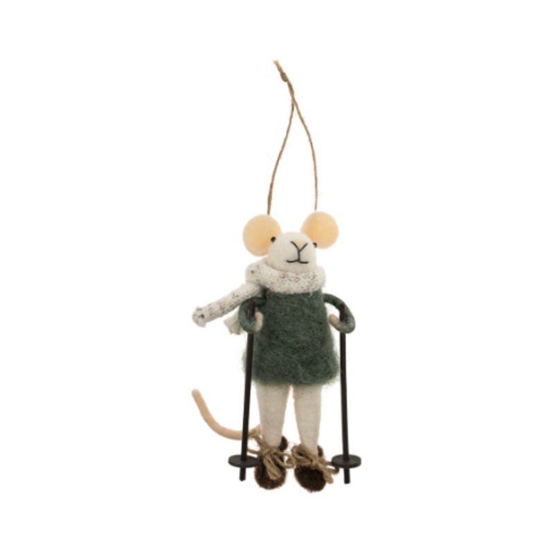Snowshoe Silas Mouse Ornament