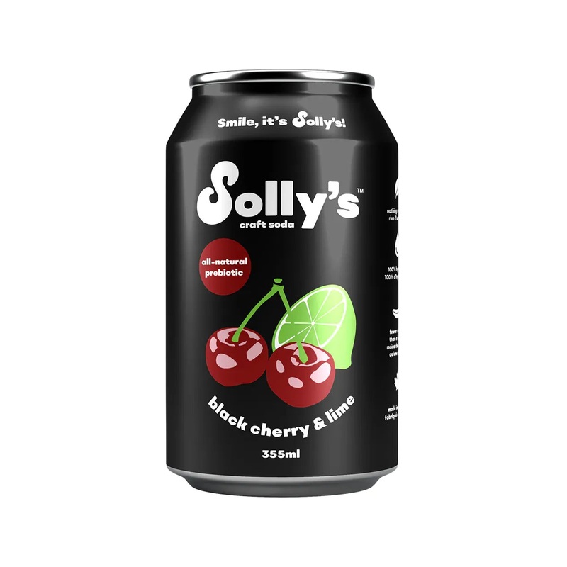 Solly's Black Cherry Lime Soda