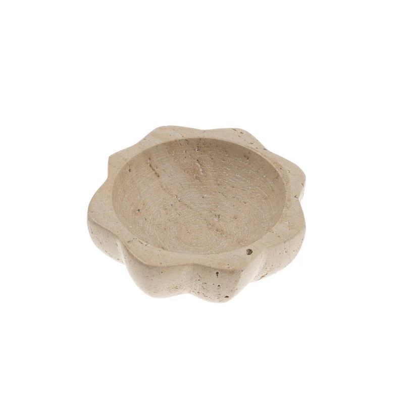 Travertine Lotus Bowl