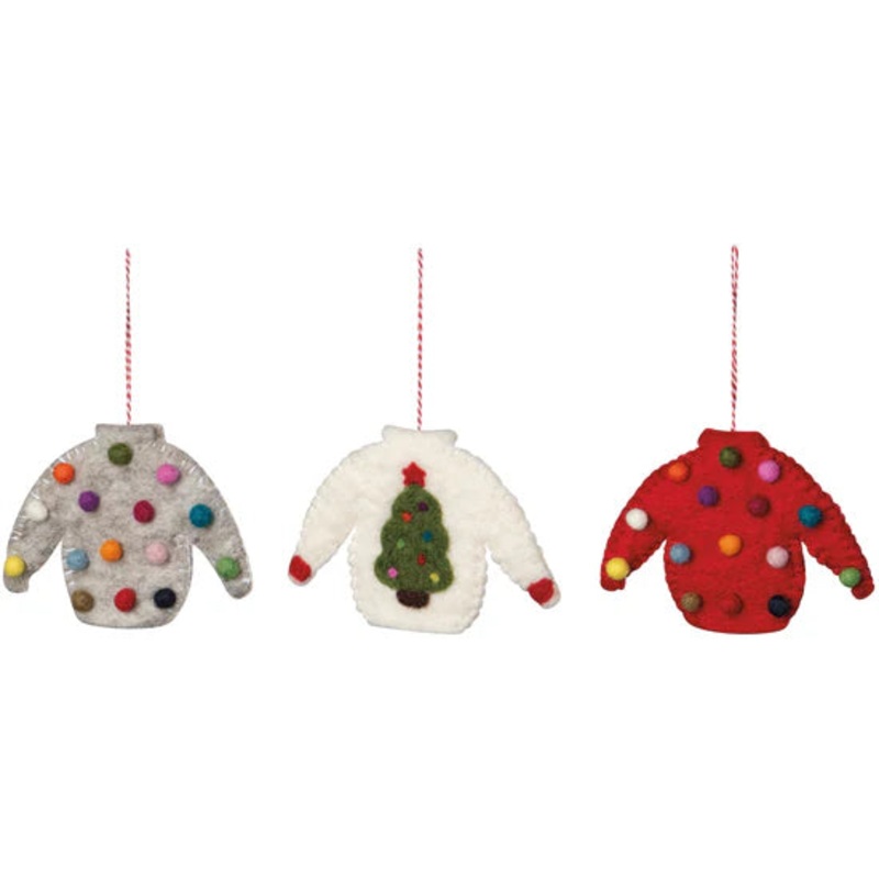 Ugly Xmas Sweater Ornament - Assorted