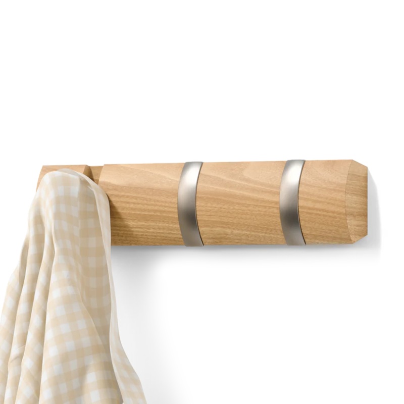 Flip 3 Wall Hooks - Natural