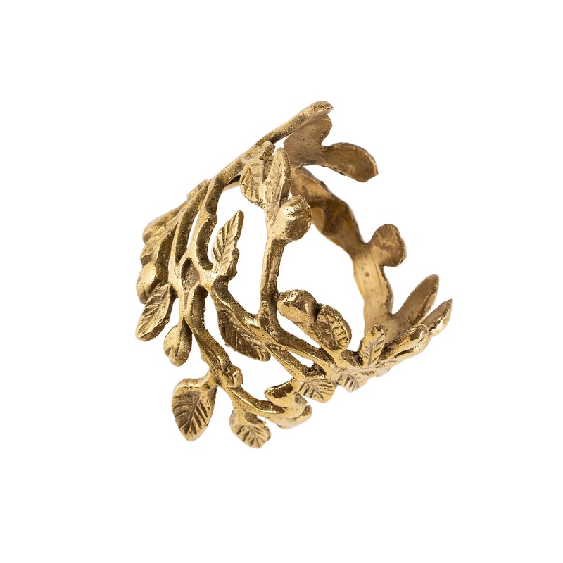 Winterberry Brass Napkin Ring