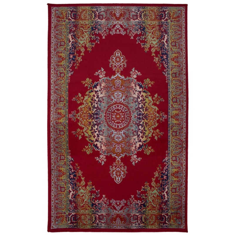 3' x 5' Rug - Medallion Multi Red