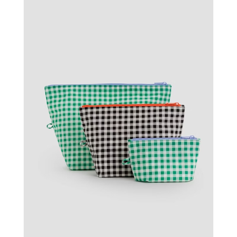 Baggu Go Pouch Sets - Gingham