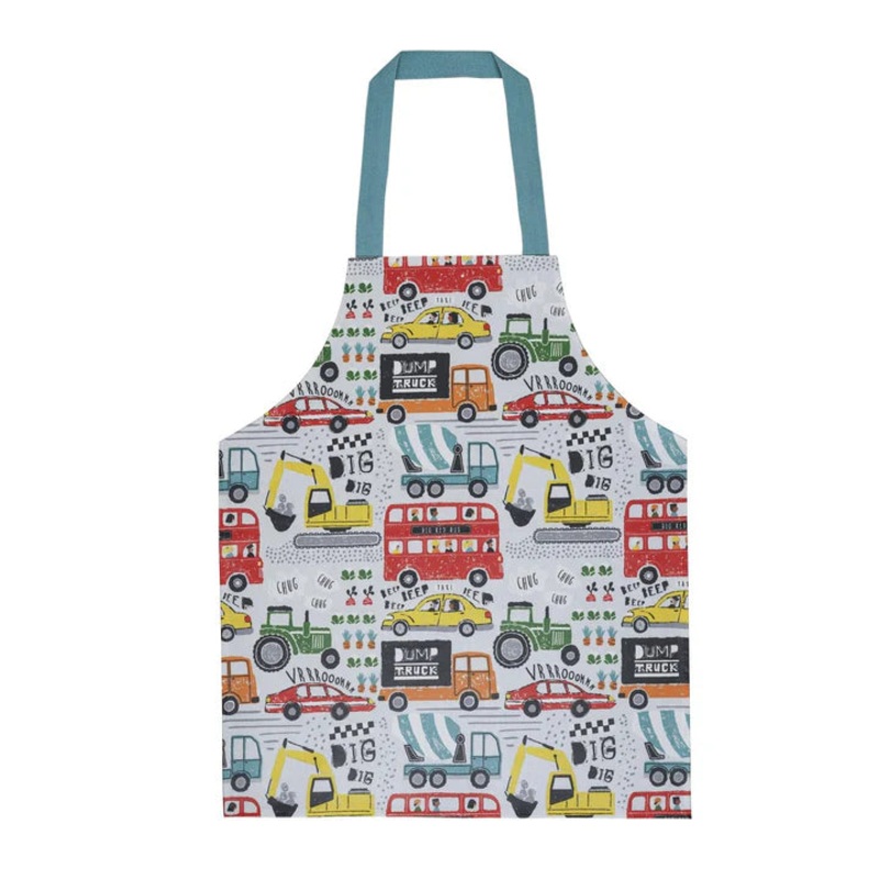 Kids Coated Apron - Trucks