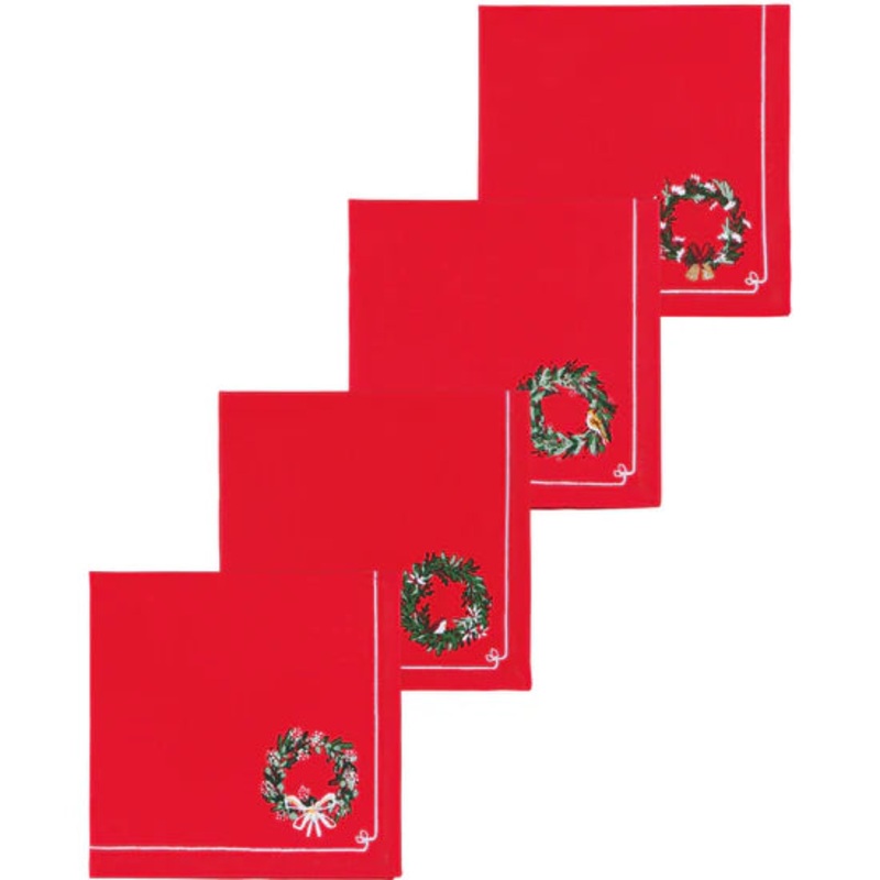 Napkin Set - Wreaths