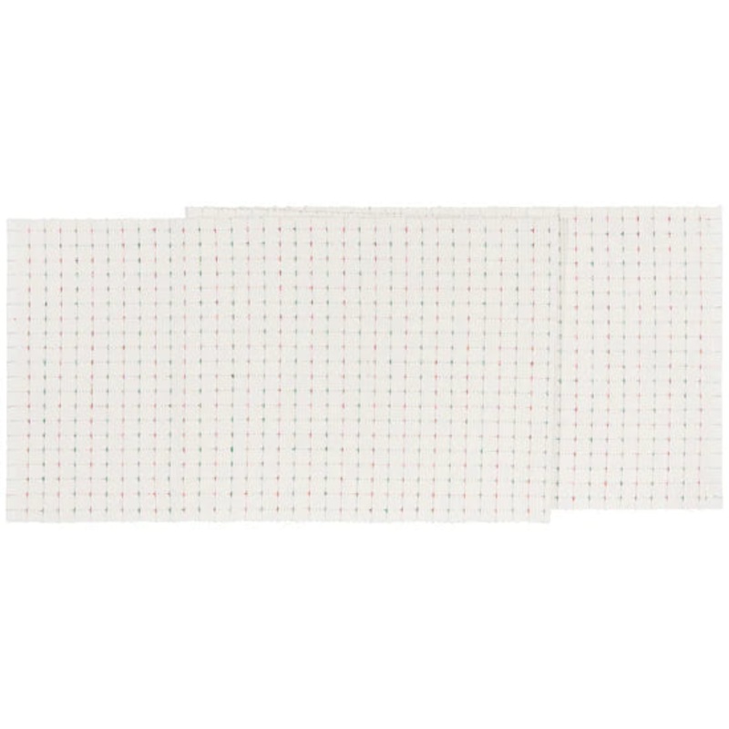 Table Runner - Ribbed Natural Red Green