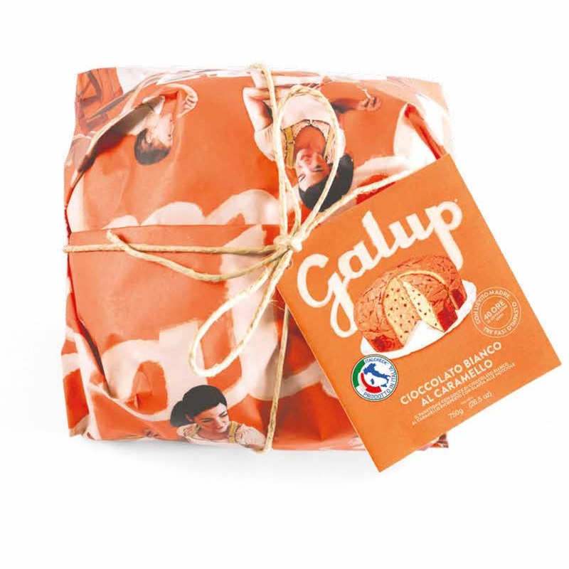 Galup Hand-Wrapped Panettone with Caramel