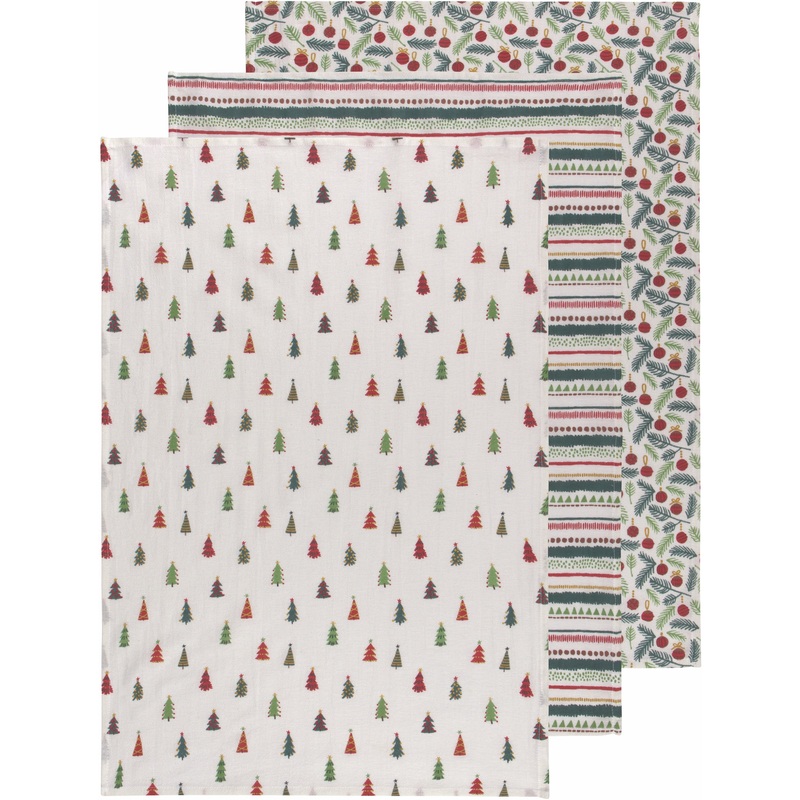 Tea Towel Set/3 Merry & Bright
