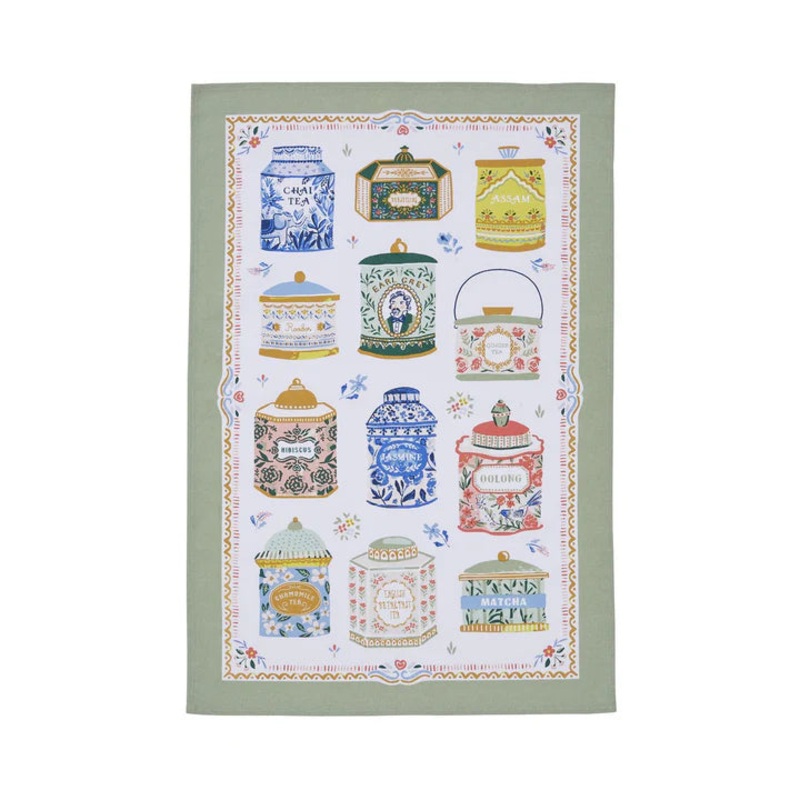 Tea Towel - Tea Tins
