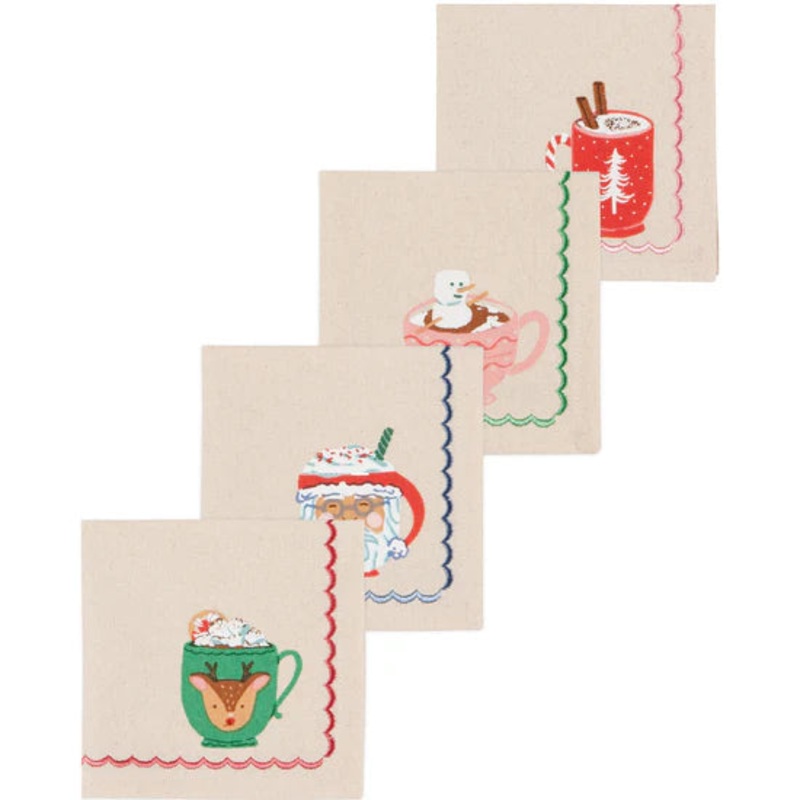 Cocktail Napkin Set - Cozy Cups