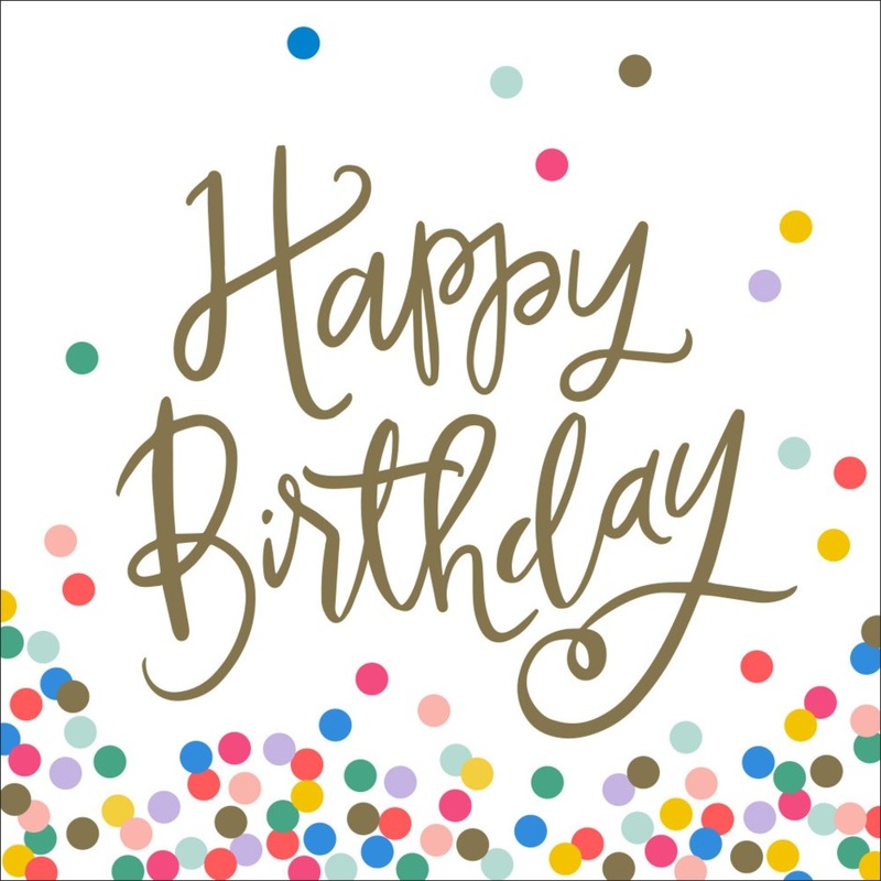 Happy Birthday Paper Cocktail Napkins