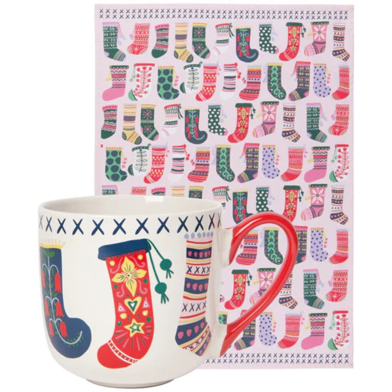 Mug & Tea Towel Set - Winter Woolens