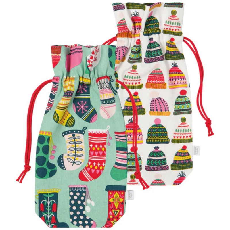 Wine Bag Set - Winter Woolens