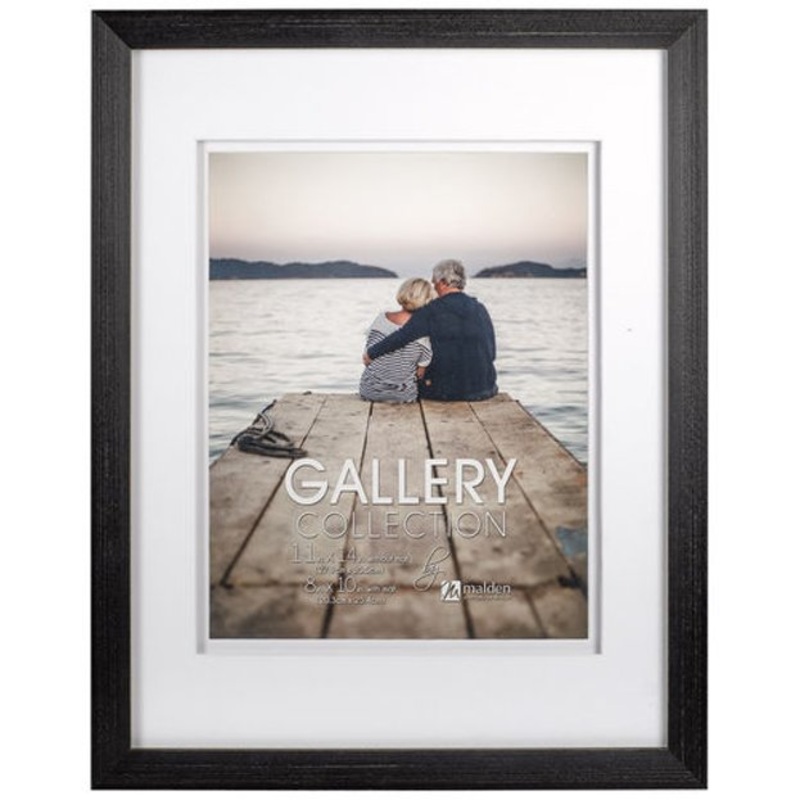 Black Picture Frame with Linen Mat  8x10 / 11x14