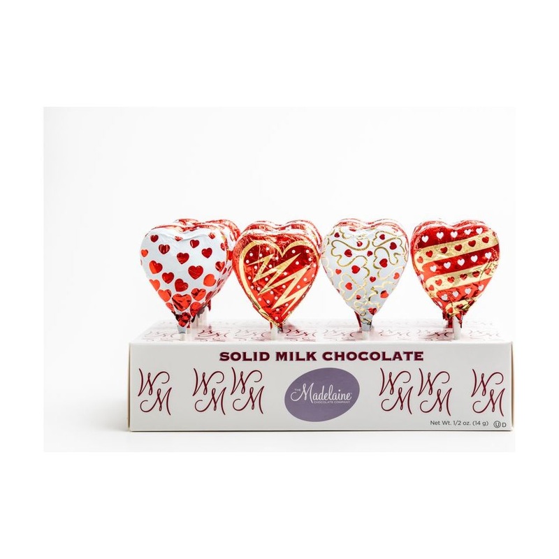 Milk Chocolate Heart Lollipops