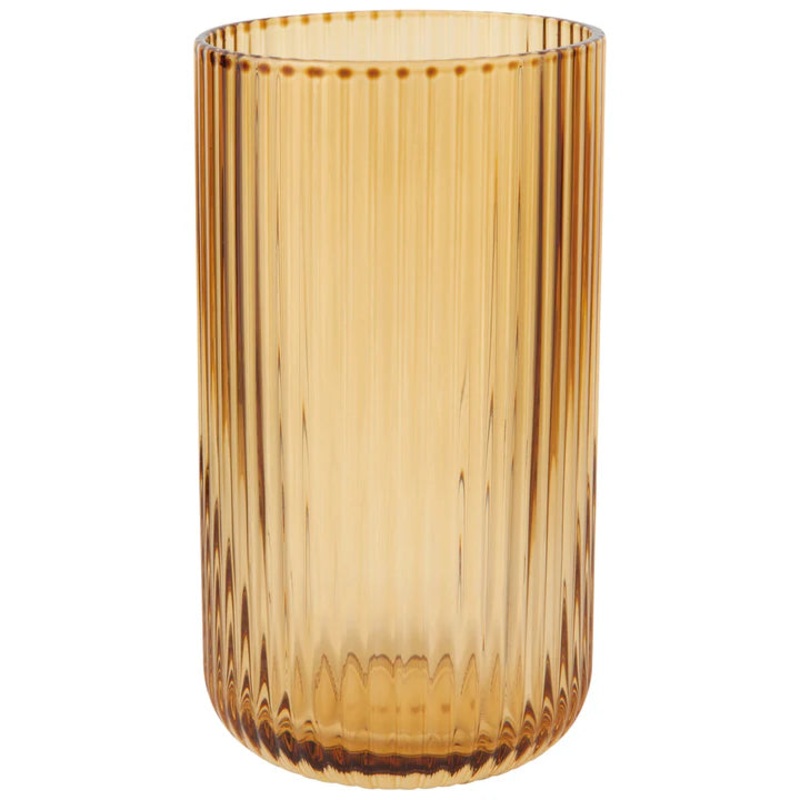 Tall Fluted Tumbler - Amber