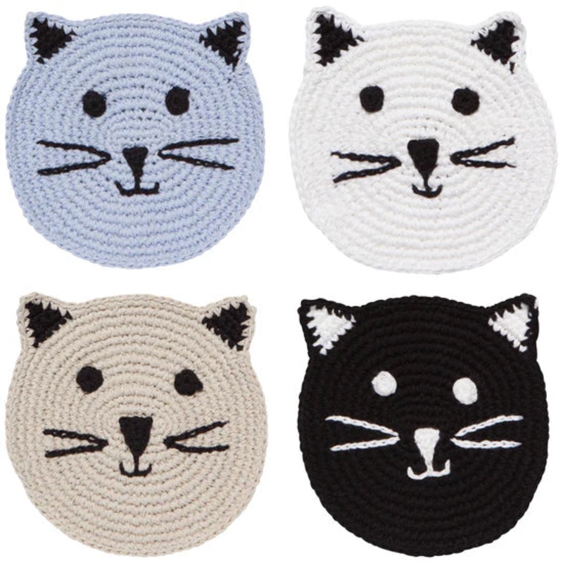 Meow & Furever Crochet Coasters