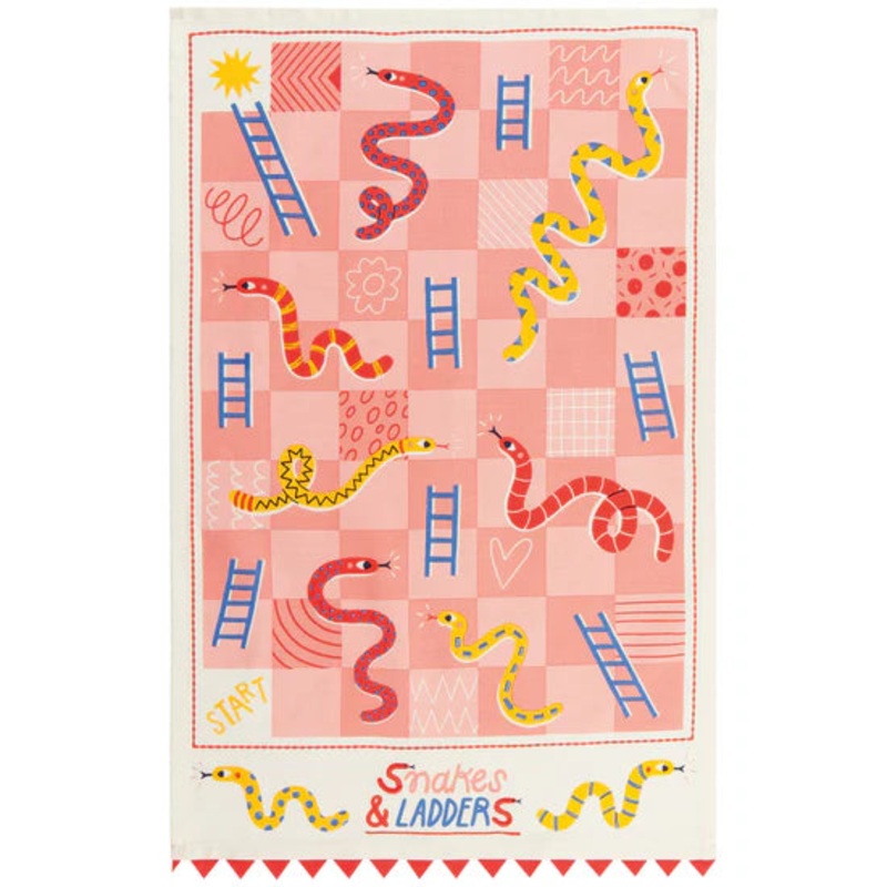 Tea Towel - Snakes and Ladders