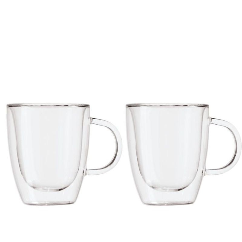Double Walled Glass Mug Set