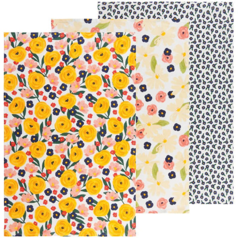Full Bloom Floursack Tea Towel Set