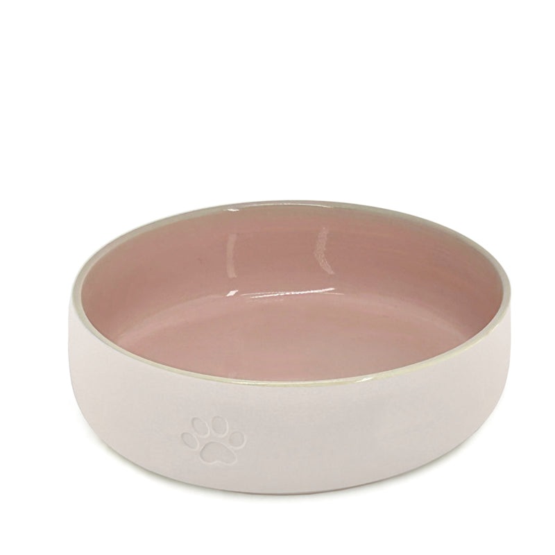 Large Pink Paws Pet Bowl