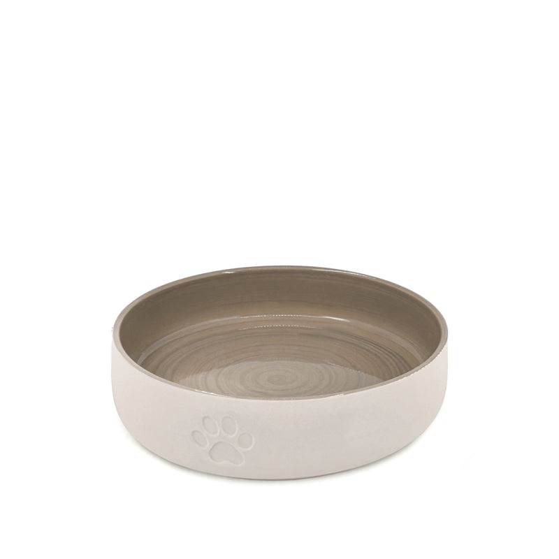 Small Taupe Paws Pet Bowl