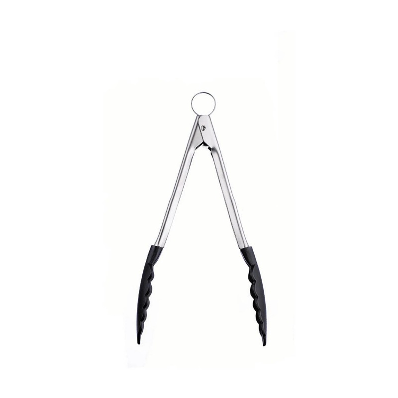 Cuisipro 9.5" Silicone Tongs - black