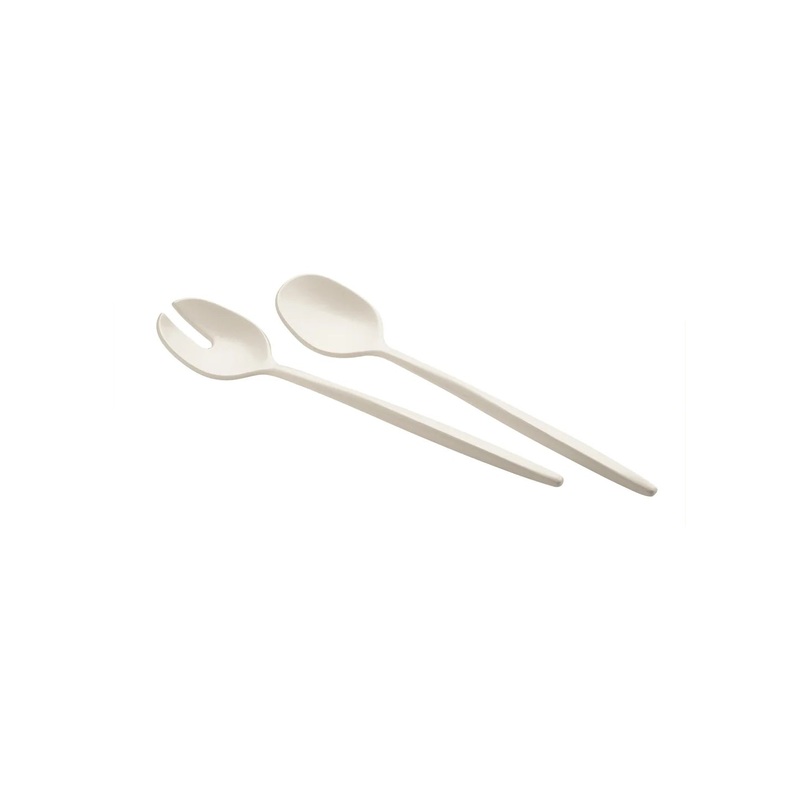 Tierra Salad Servers - White