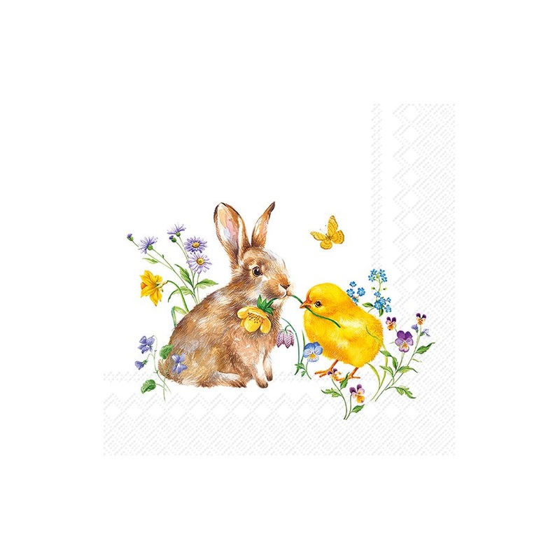 Bunny & Chick Paper Napkins - Cocktail