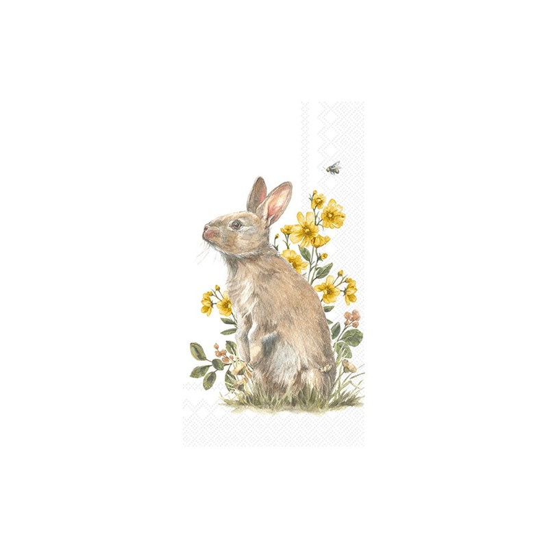 Garden Bunny Paper Napkins - Guest/ Buffet