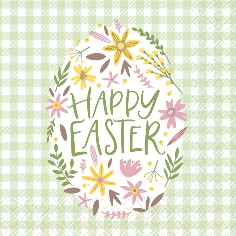 Happy Easter Paper Napkins - Lunch