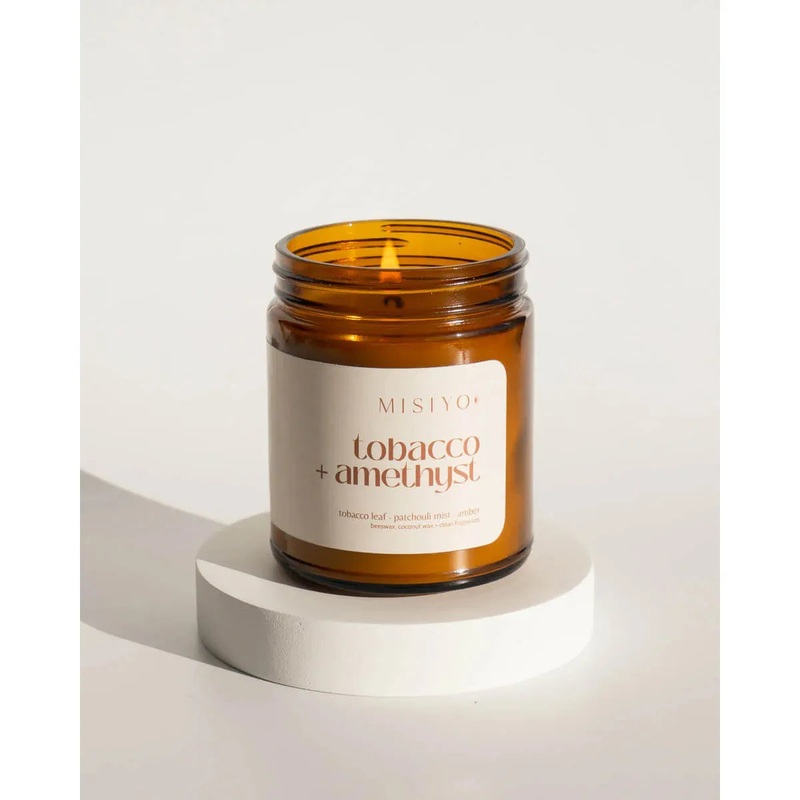 Misiyo Candle - Tobacco + Amethyst