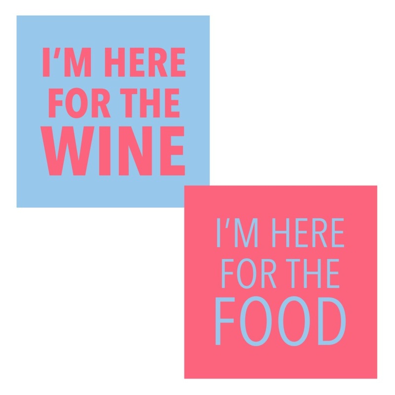 Paper Cocktail Napkins - Wine & Food