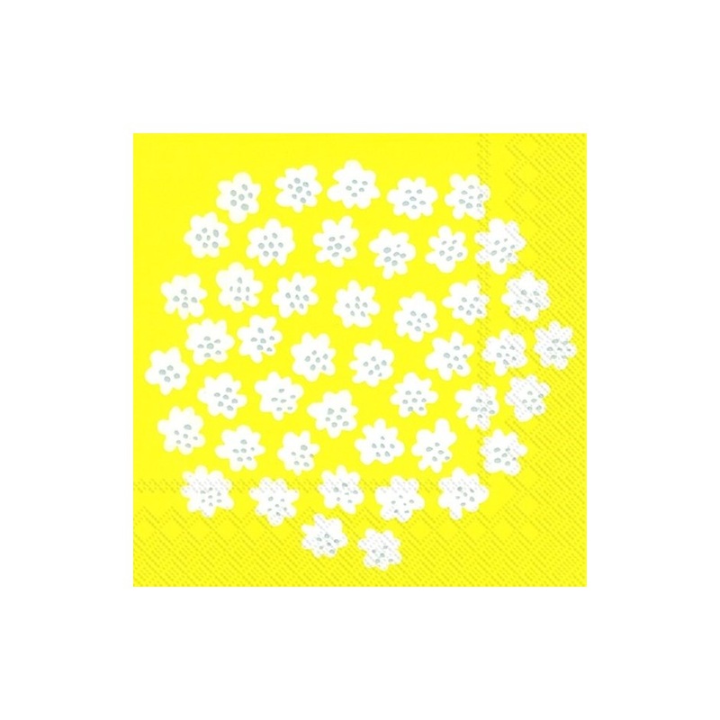 Puketti Yellow Paper Napkins - Cocktail