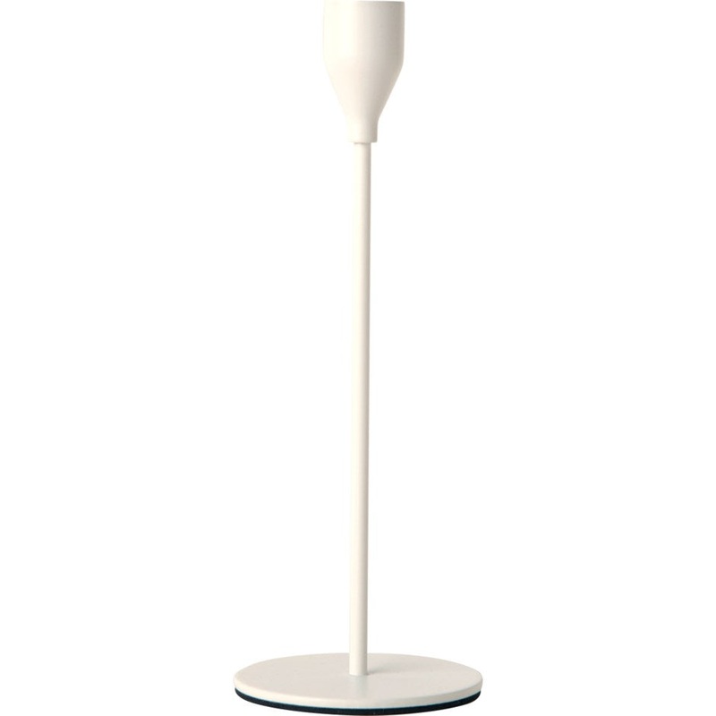 Tall White Metal Candle Holder 23cm