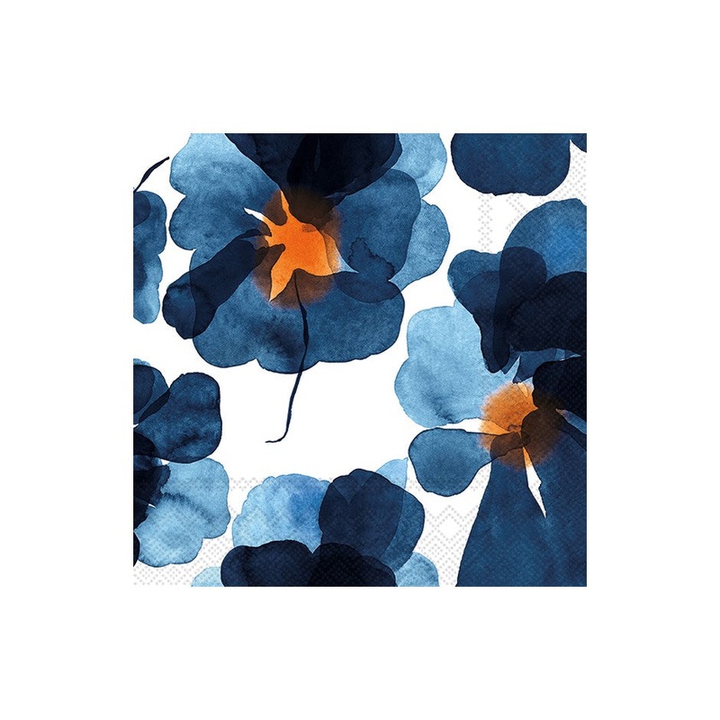 Valssi Blue Paper Napkins - Lunch
