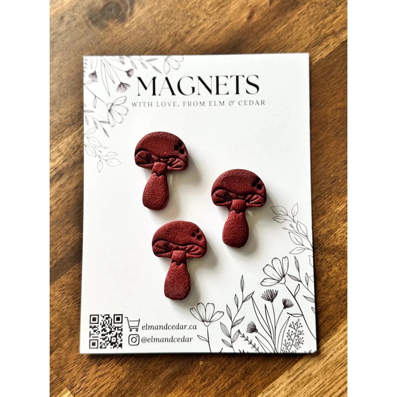 Fancy Mushroom Magnet Set