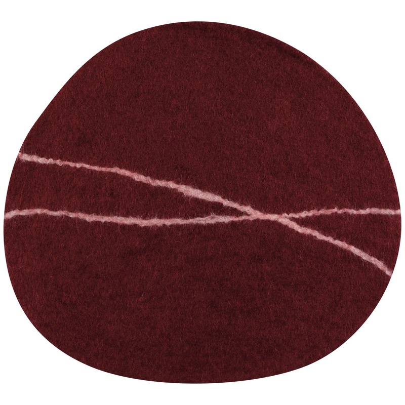 Striato Felt Wool Placemat  - Garnet