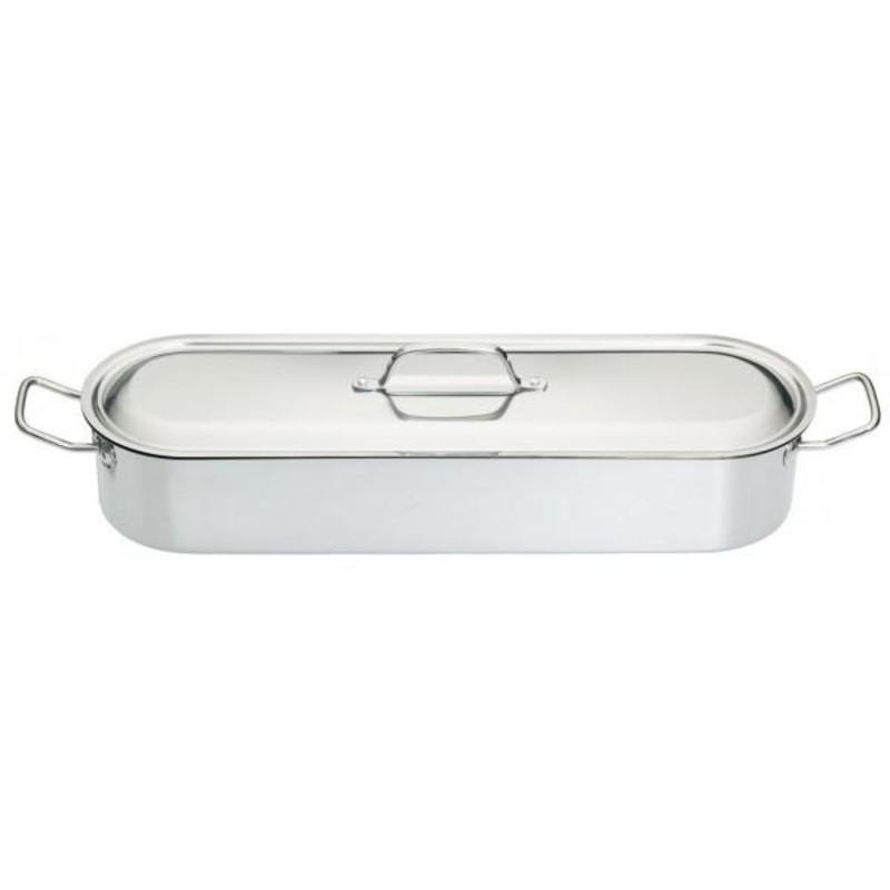 KitchenCraft Stainless Steel Fish Poacher with Rack - 60cm