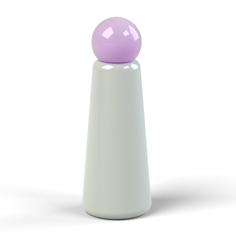 Lund Skittle 500ml Bottle - Light Grey & Lilac