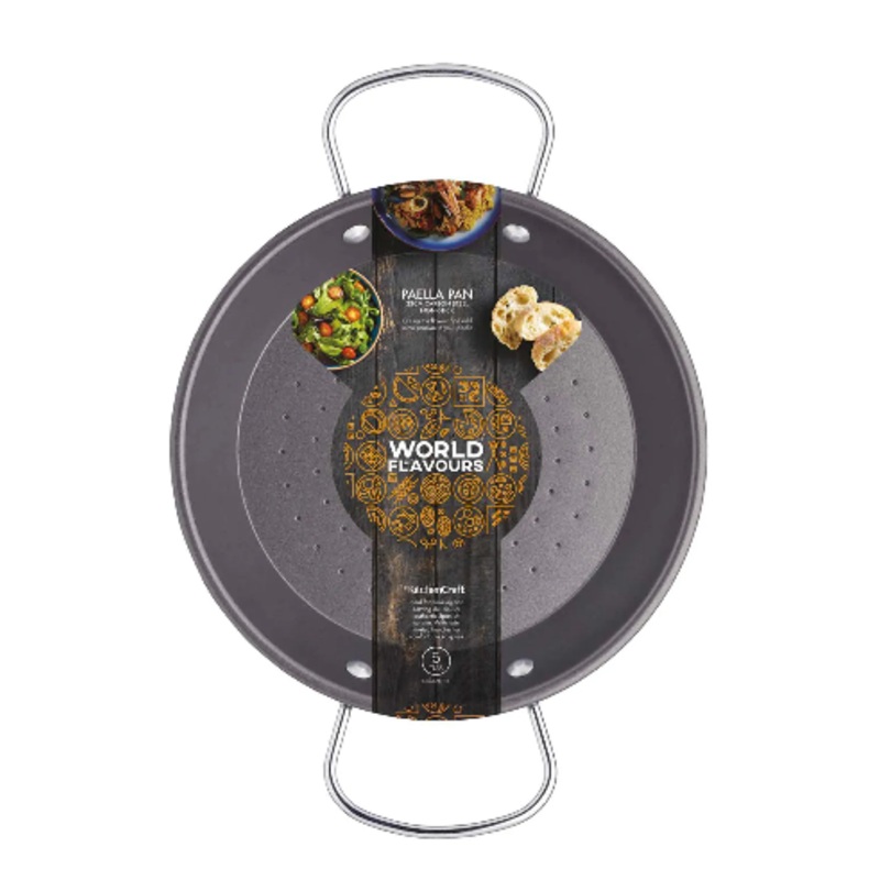 World of Flavours Mediterranean Paella Pan - 46cm