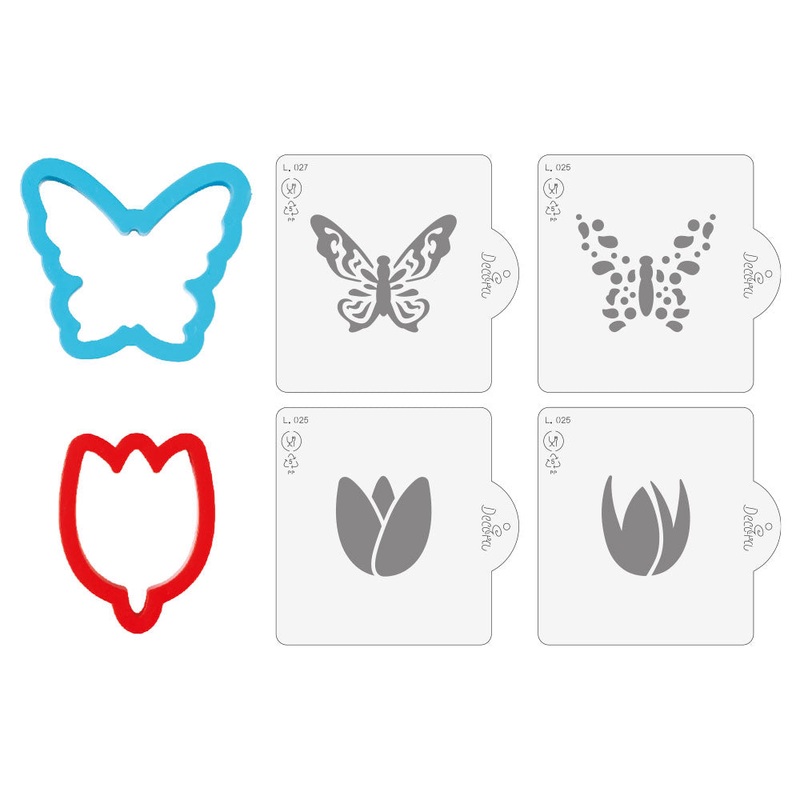 Decora Cookie Cutter & Stencil Set - Spring