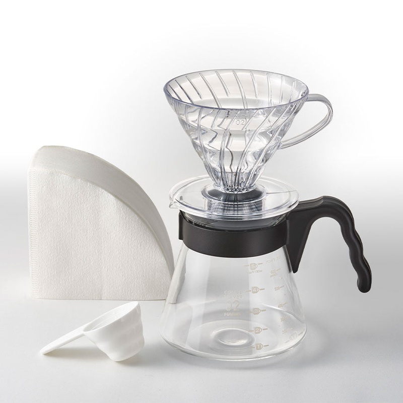 Hario V60 Coffee Dripper and Server Set 02 - Black