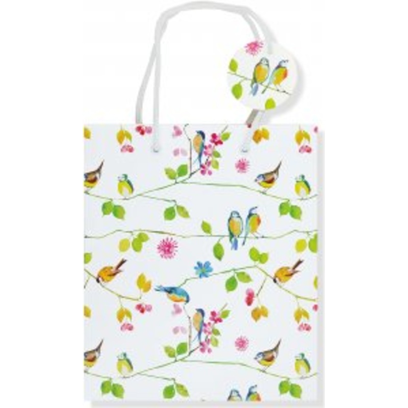 Water colours birds gift bag