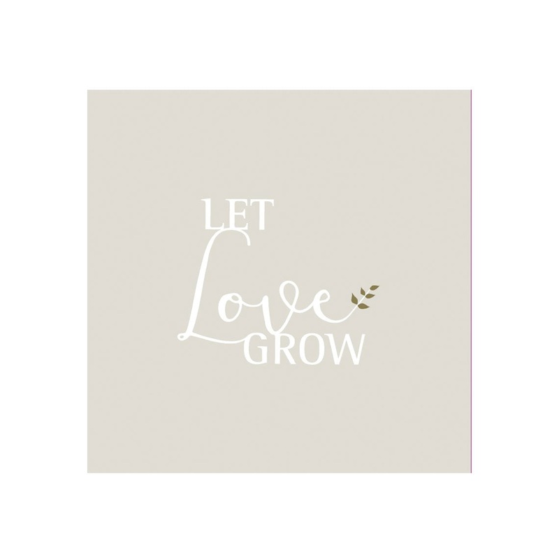 Let love grow cocktail napkin