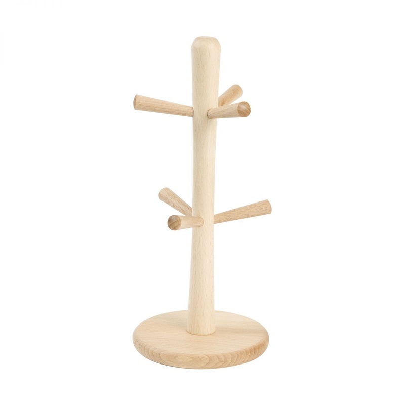 T&G Beech 6 Peg Mug Tree