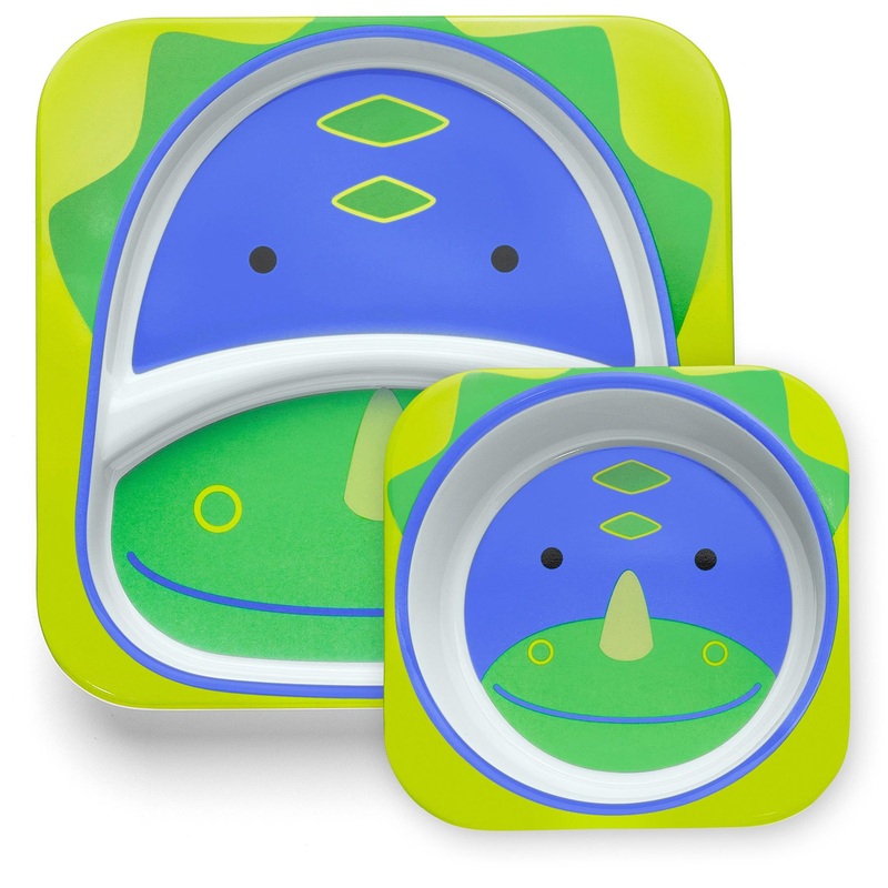 Zoo Melamine Plate & Bowl Set - Dinosaur