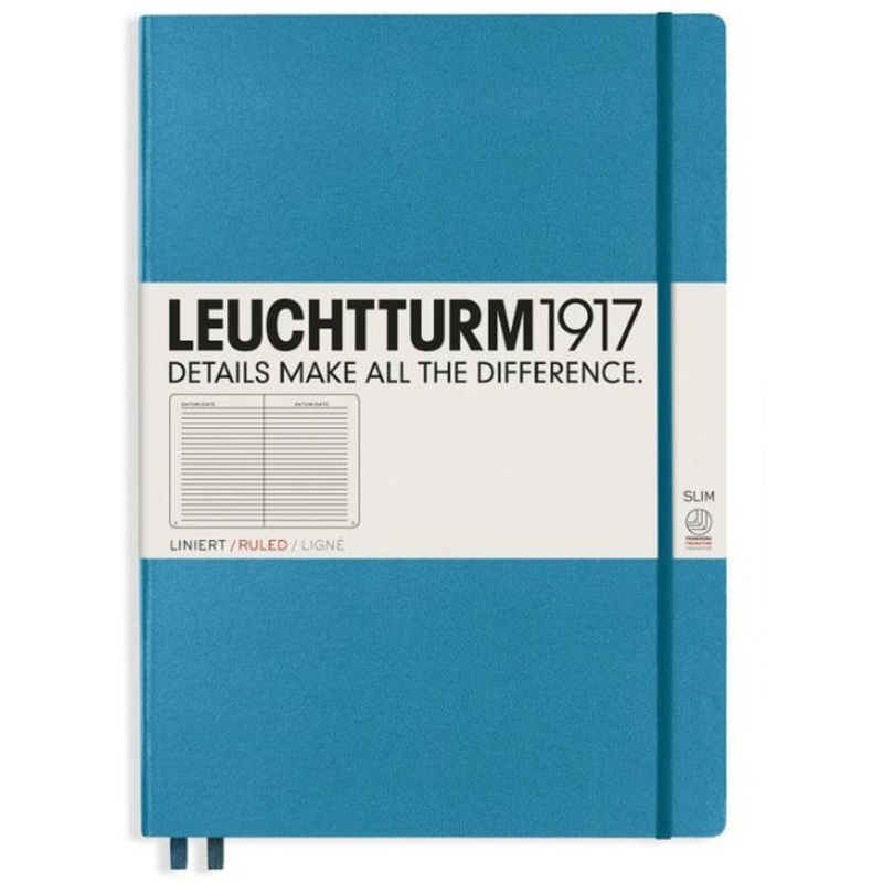 Leuchtturm Slim A4 Lined Notebook - Nordic Blue